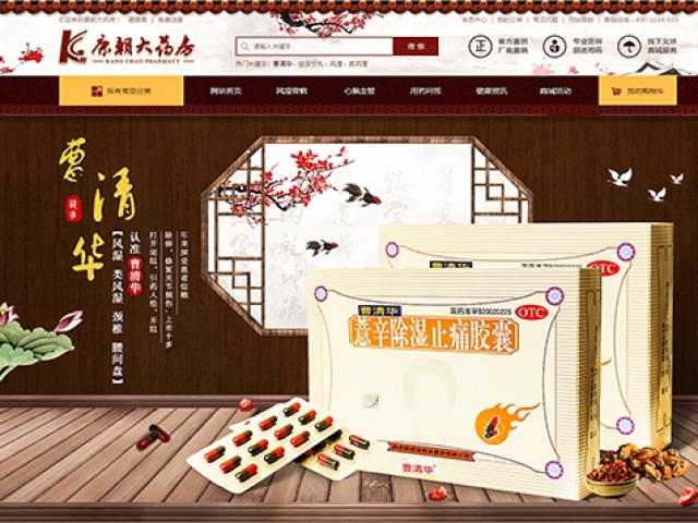 康朝大藥房網(wǎng)站建設項目